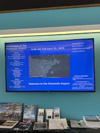 a tv screen with a map on it