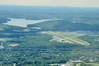 an aerial view of an airport